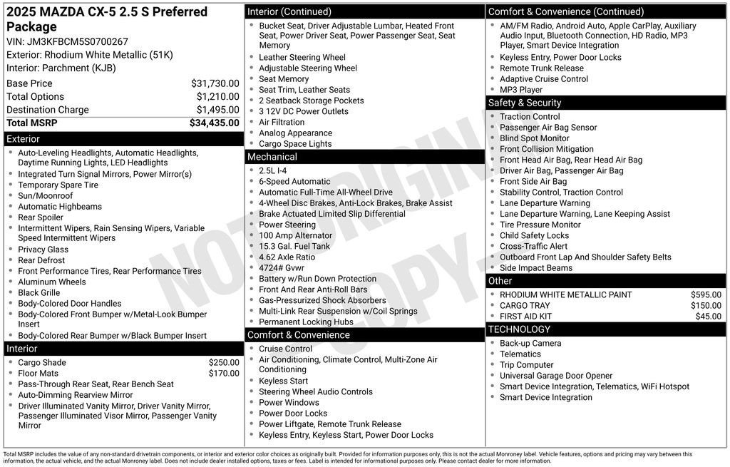 Certified Used 2025 White Mazda 2.5 S Preferred Package image 37