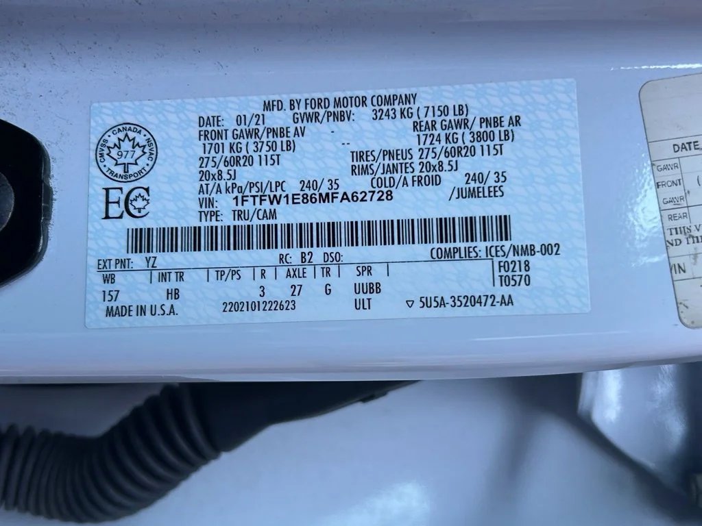 Used 2021 White Ford Lariat image 60