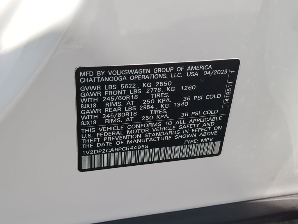 Certified Used 2023 White Volkswagen 2.0T SE image 35
