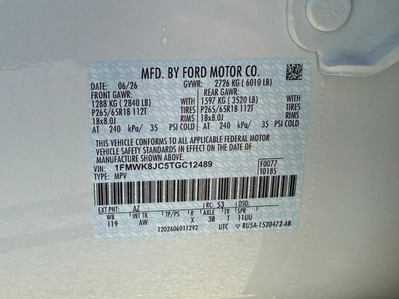 New 2026 Star White Metallic Tri-Coat Ford Tremor 4WD image 22