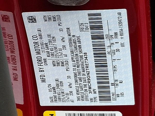 New 2026 Ruby Red Metallic Tinted Clearcoat Ford Heritage image 14