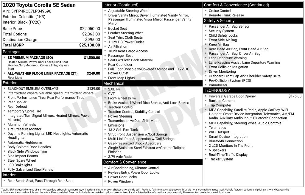 Used 2020  Toyota SE image 2