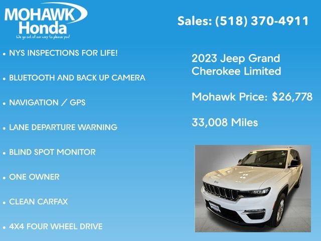 Used 2023 Bright White Clearcoat Jeep Limited image 7