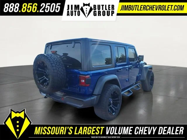 Certified Used 2020 Blue Jeep Unlimited Sport S image 2