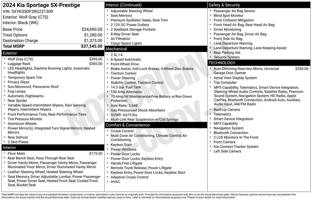Used 2024 Gray Kia SX-Prestige image 29