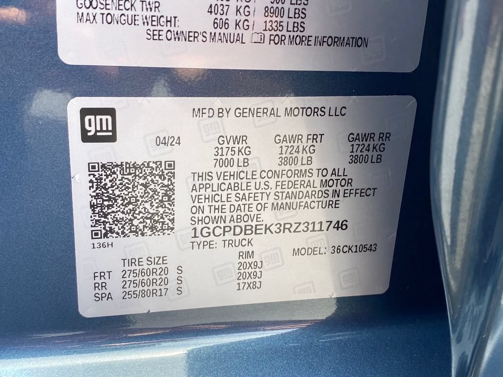 Used 2024 Lakeshore Blue Metallic Chevrolet Custom image 29
