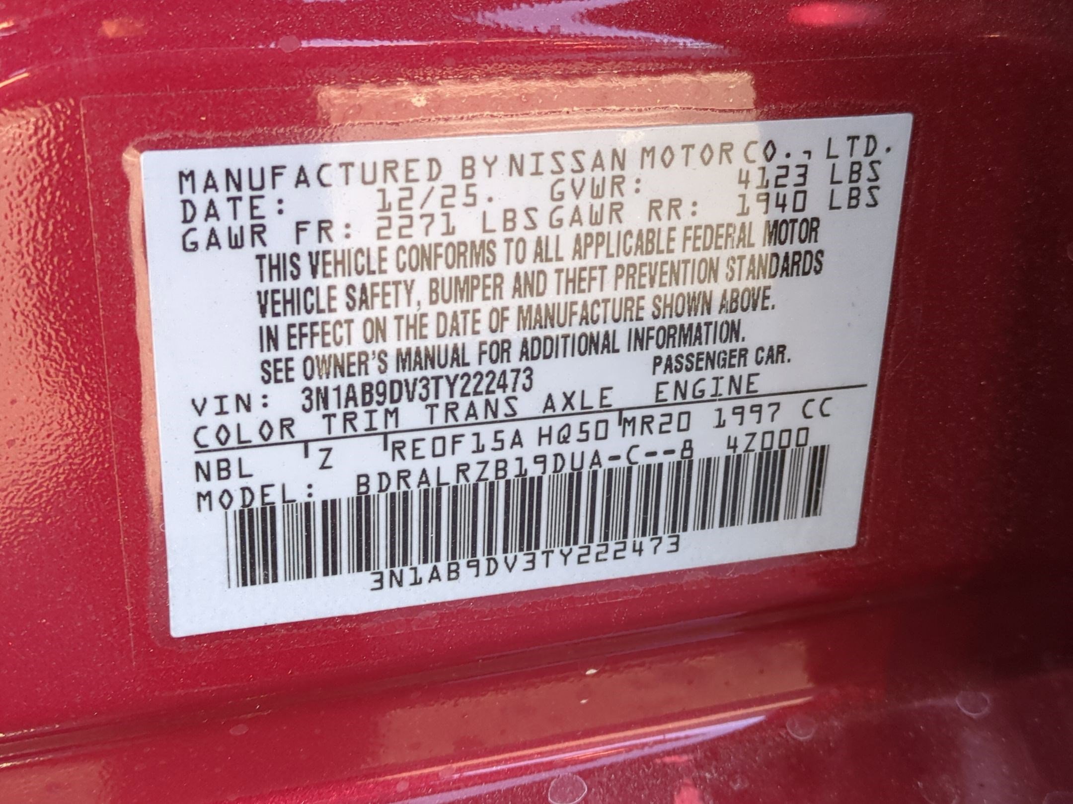New 2026 Scarlet Ember Tintcoat Nissan SR image 18