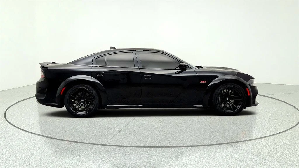 Used 2021 Pitch Black Clearcoat Dodge Scat Pack Widebody RWD w/ Plus Group & Technology Group image 4