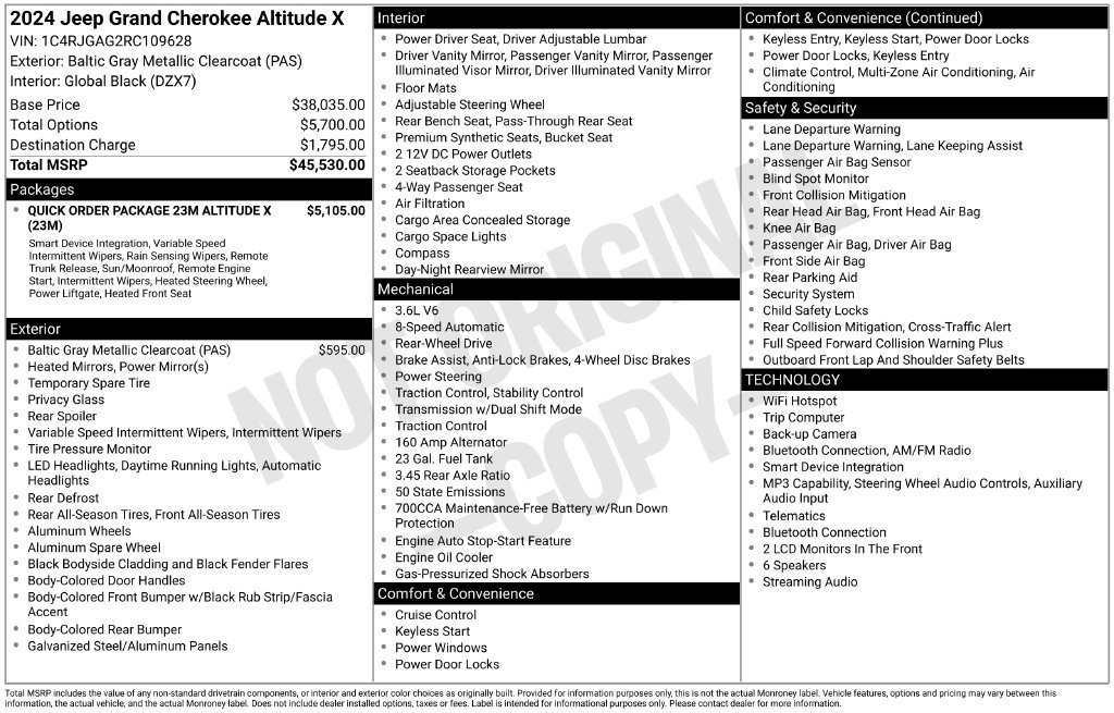 Used 2024 Gray Jeep Altitude X image 8