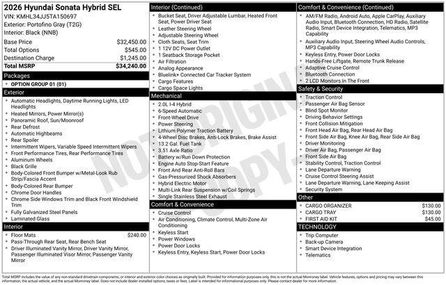 New 2026 Gray Hyundai SEL image 40