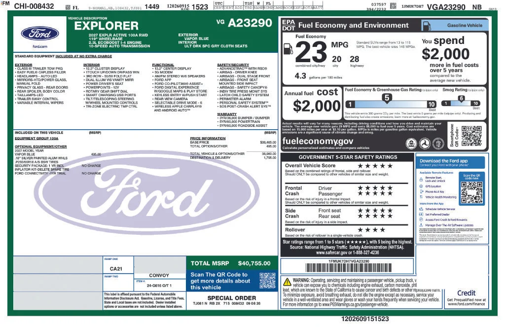 New 2027 Blue Ford Active image 4