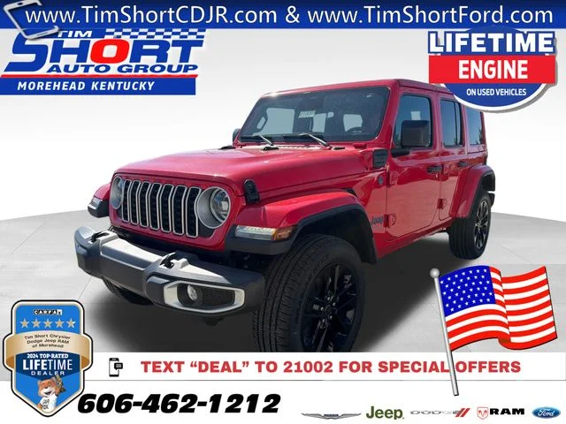 Used 2025 Red Jeep Sahara 4xe image 1