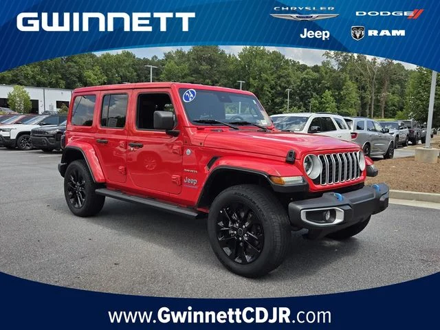 Used 2024 Red Jeep Sahara 4xe image 1