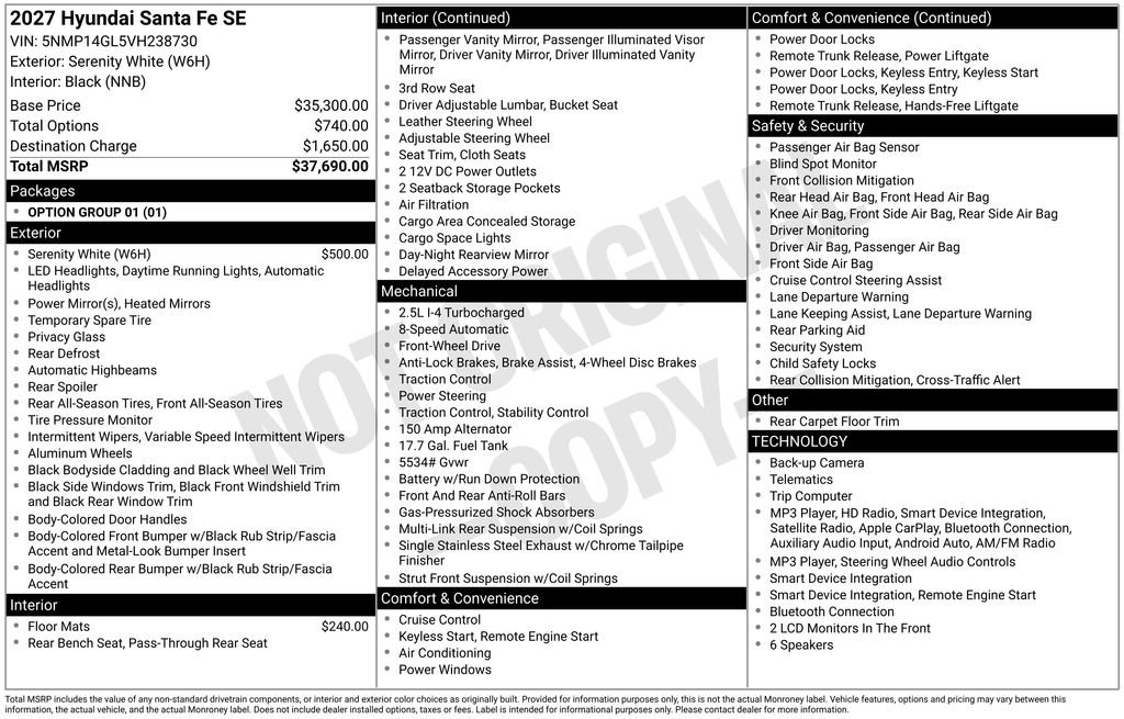 New 2027 White Hyundai SE FWD image 20