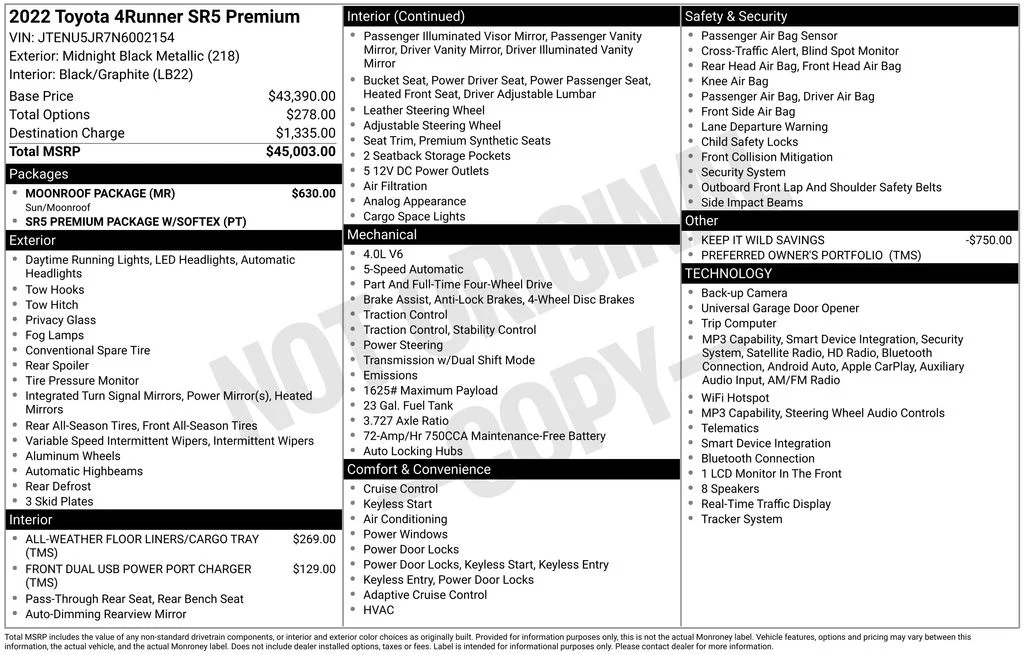 Certified Used 2022 Black Toyota SR5 Premium image 13