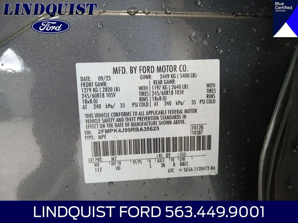 Certified Used 2024 Gray Metallic Ford SEL image 23