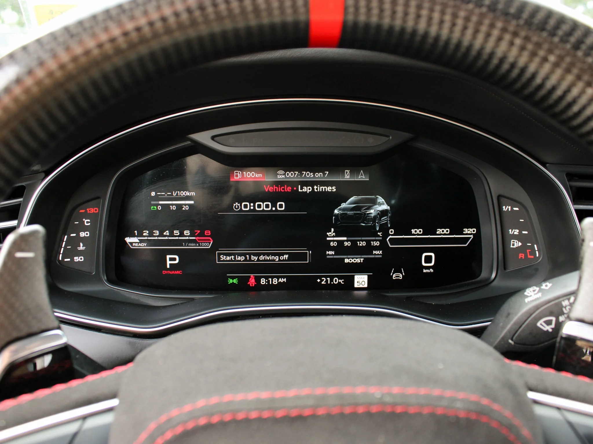 Certified Used 2021 Black Audi 4.0T*591 HP V8 | Valcona Heated/Vented Leather | Full PPF | Apple CarPlay | Head-Up Display image 7
