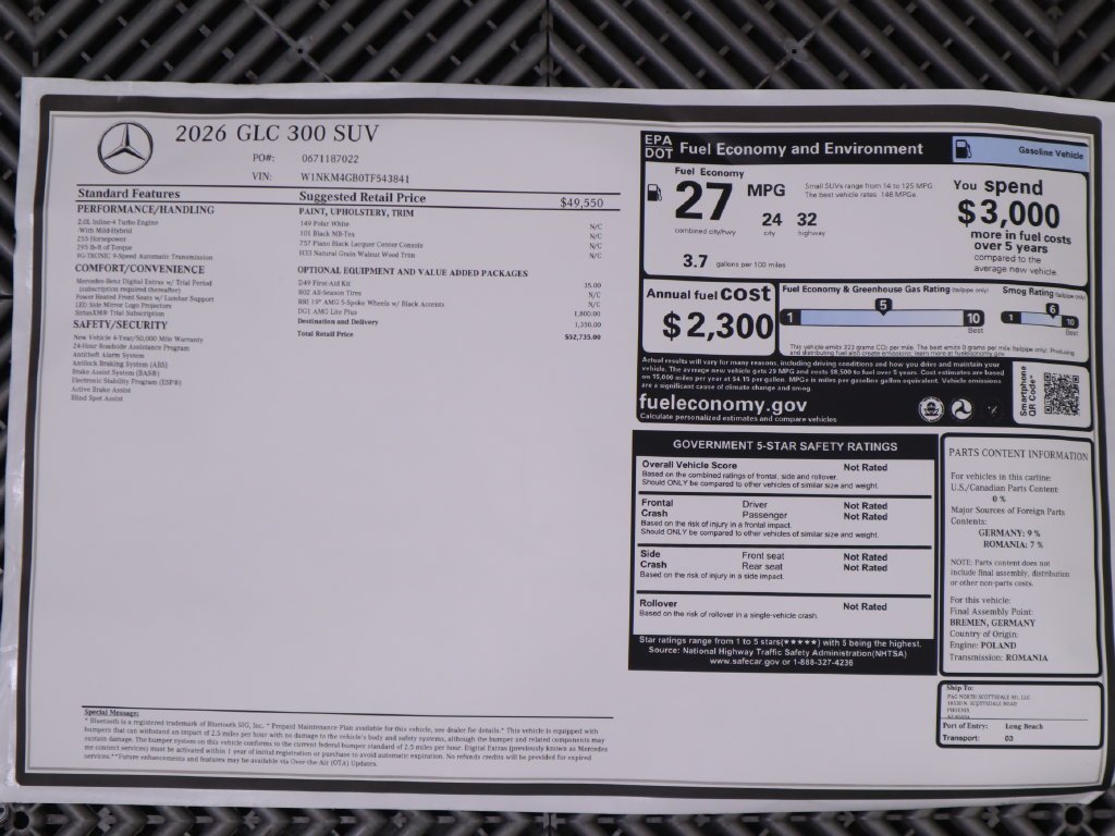 Used 2026 Polar White Mercedes-Benz GLC 300 image 9