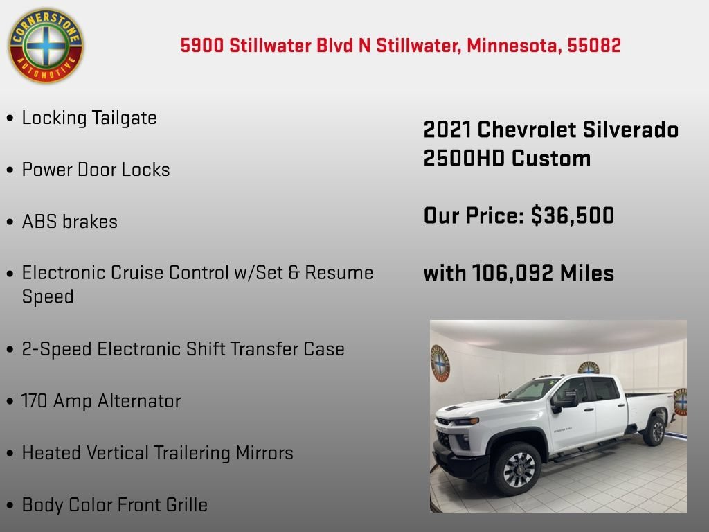 Used 2021 SUMMIT WHITE Chevrolet Custom image 25