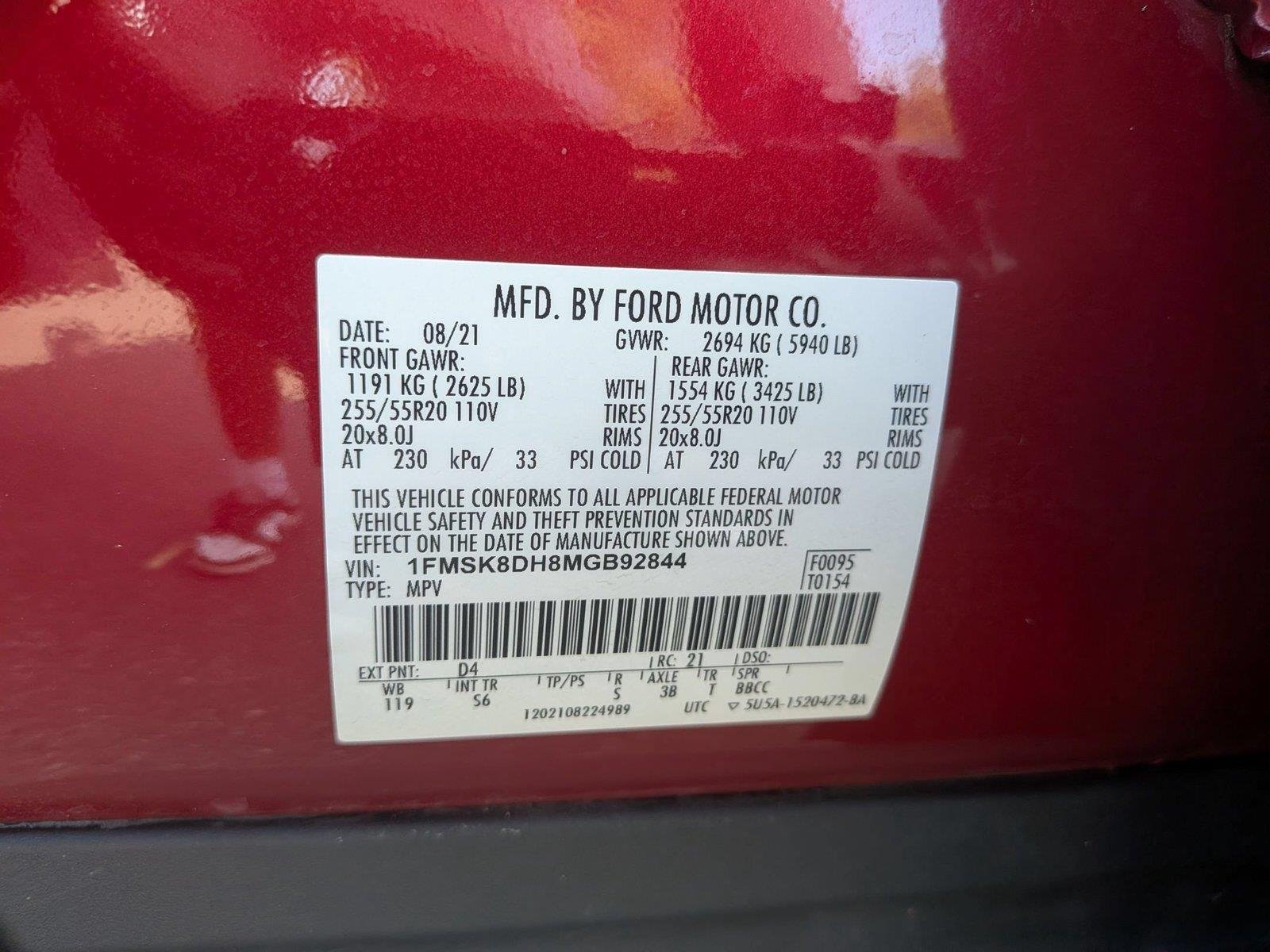 Used 2021 Rapid Red Metallic Tinted Clearcoat Ford XLT image 42