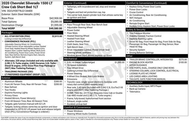 Used 2020 Satin Steel Metallic Chevrolet LT image 5