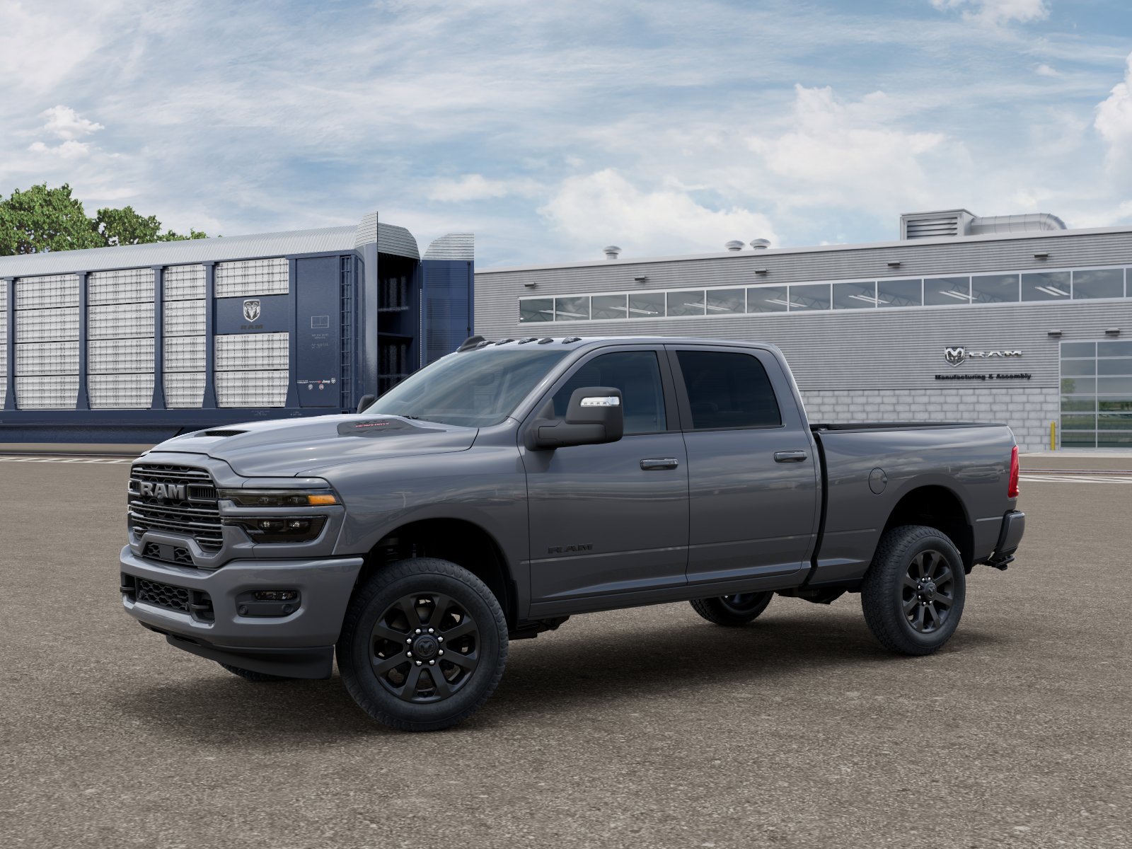 New 2026 Ceramic Gray Clear-Coat Exterior Paint RAM Laramie image 1