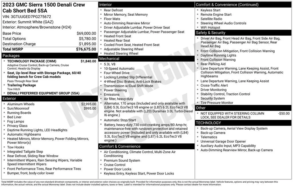 Used 2023 Summit White GMC Denali image 4