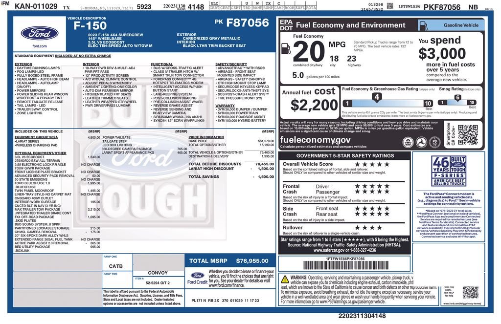 Used 2023 Gray Ford Lariat image 34