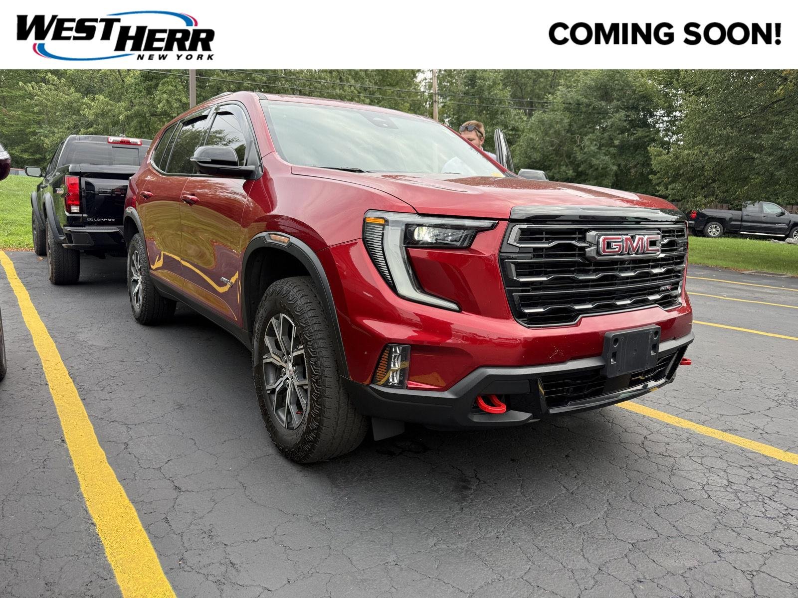 Used 2024 Volcanic Red Tintcoat GMC AWD AT4 image 1
