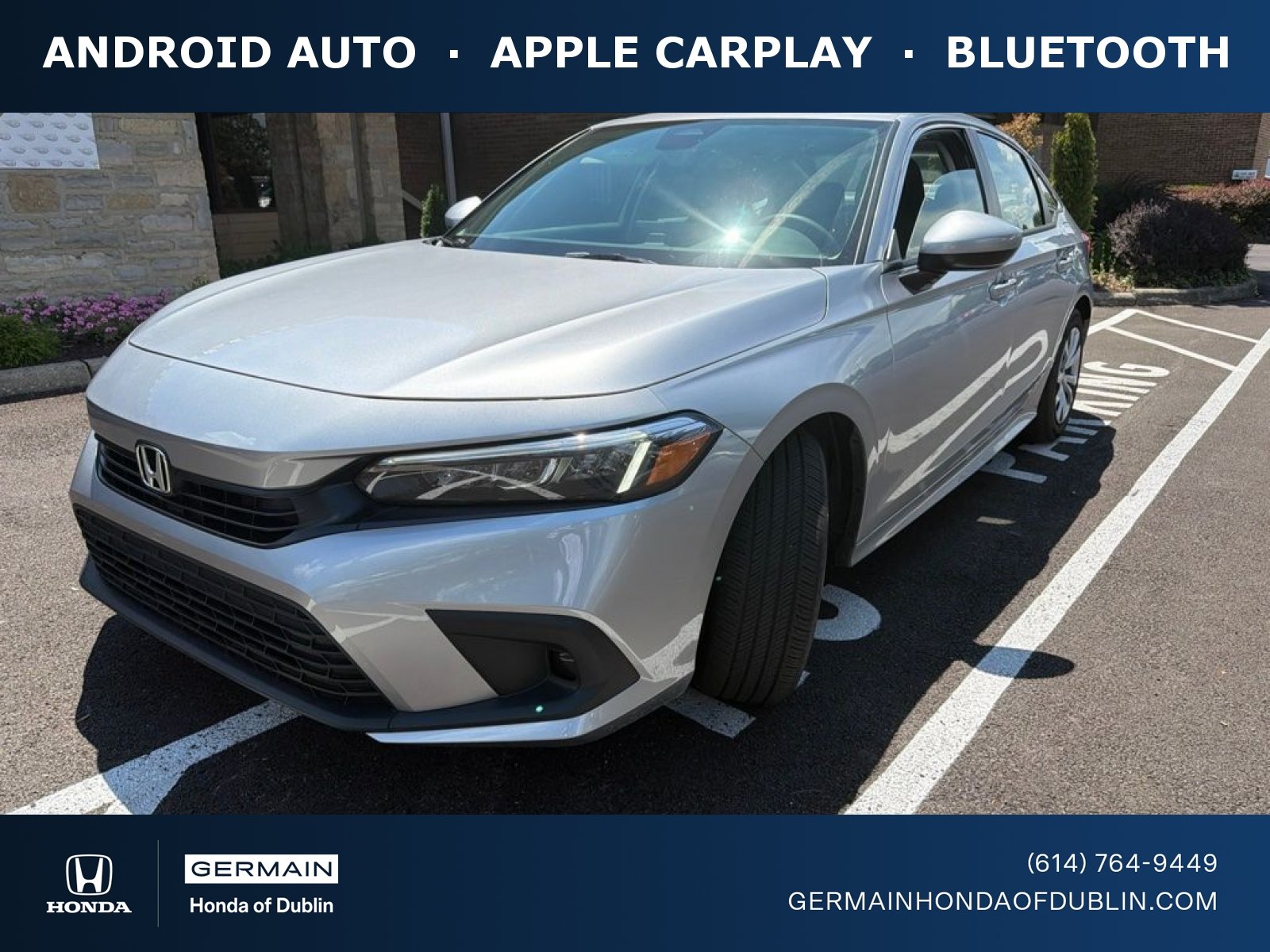 Certified Used 2023 Lunar Silver Metallic Honda LX image 1