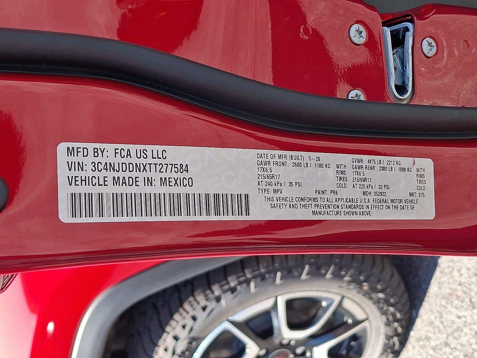 New 2026 Red Hot Pearl-Coat Exterior Paint Jeep Trailhawk image 16
