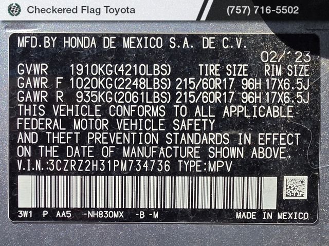 Used 2023 Lunar Silver Metallic Honda LX image 17