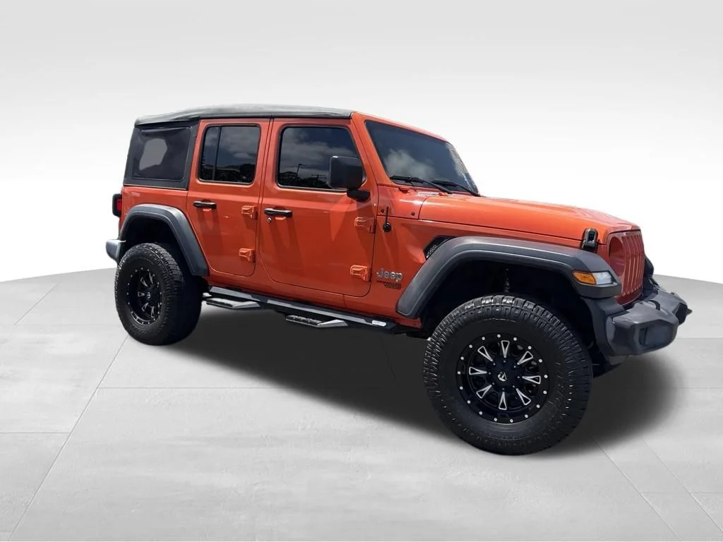 Used 2019 Orange Jeep Unlimited Sport image 9