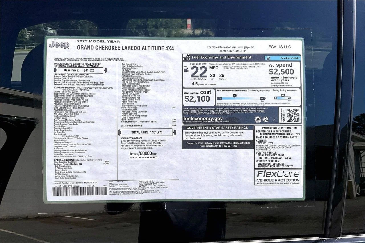 New 2027 Sting-Gray Clear-Coat Paint Jeep Altitude image 34