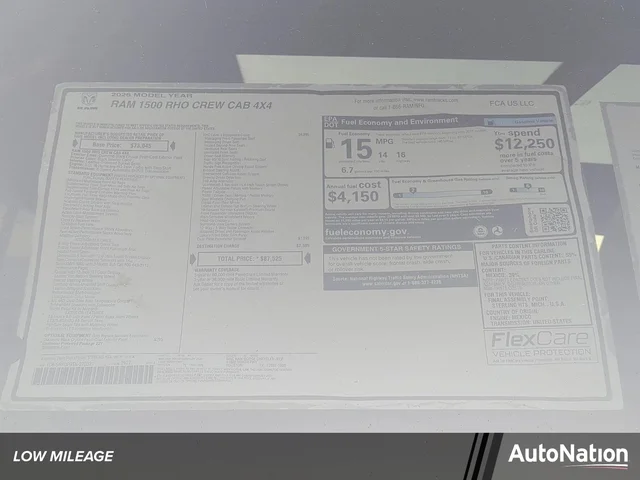 2026 RAM 1500 RHO