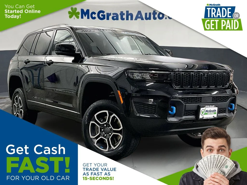 Used 2023 Black Jeep Trailhawk 4xe image 1