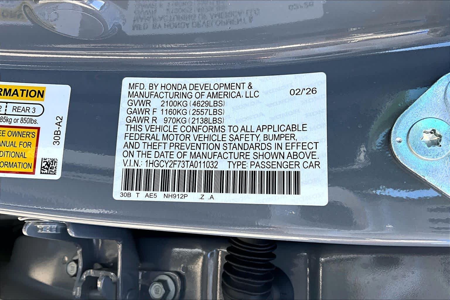 Used 2026 Urban Gray Pearl Honda Sport-L Hybrid image 34