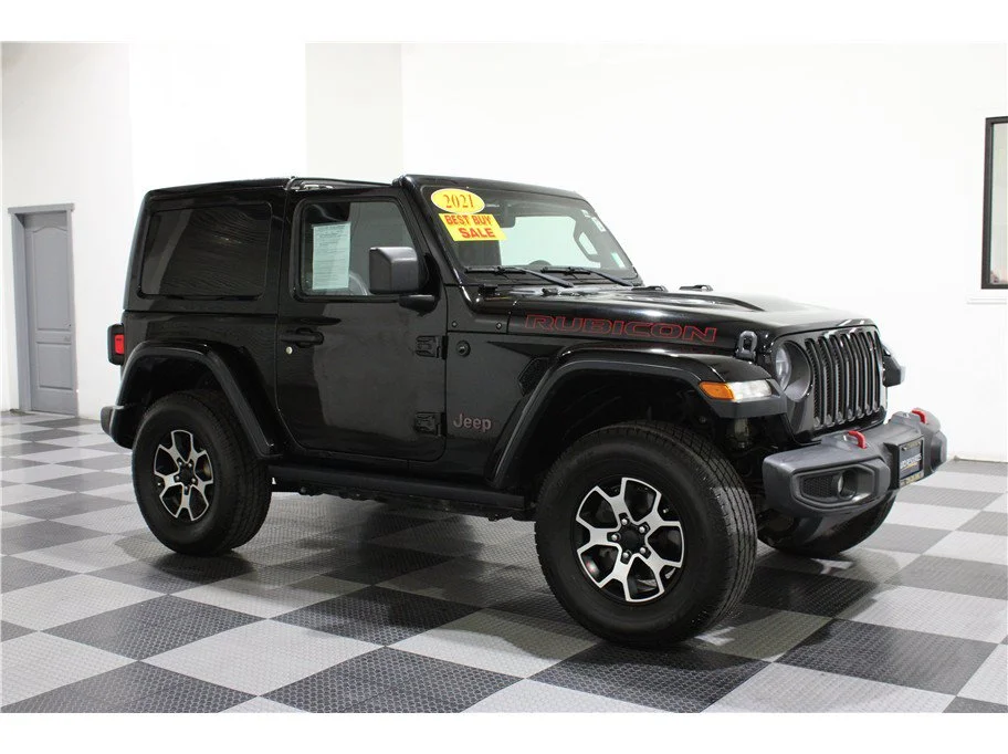 Used 2021 Black Clearcoat Jeep Rubicon image 1