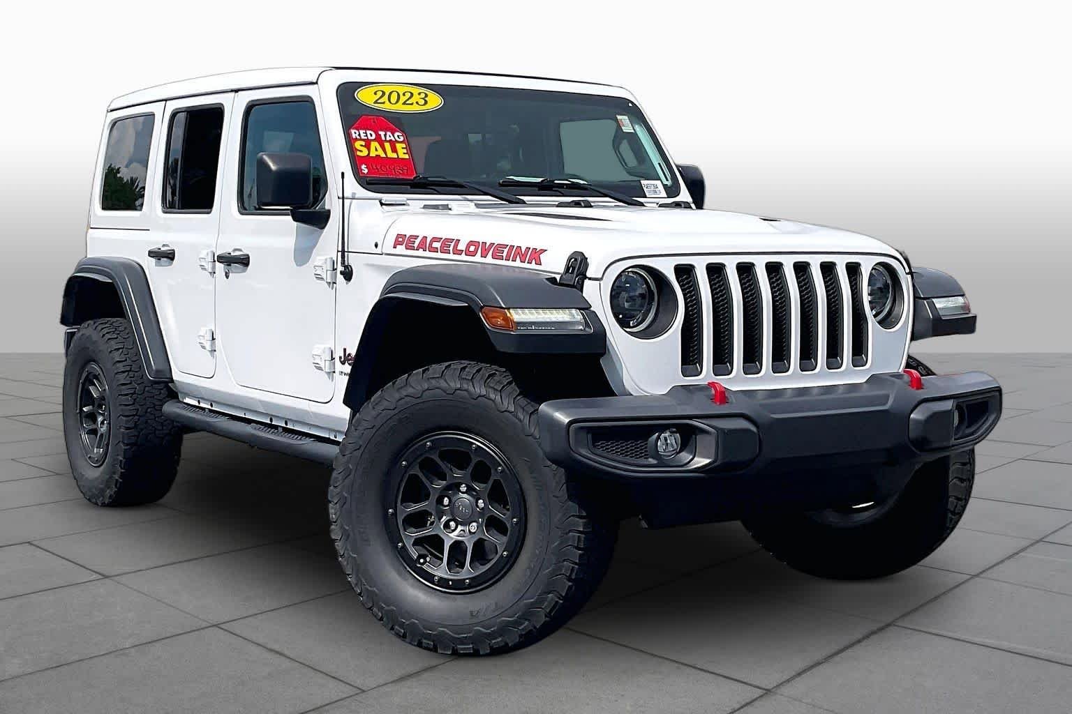 Used 2023 Bright White Clearcoat Jeep Rubicon image 3