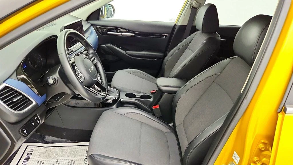 Used 2023 Starbright Yellow/Black Roof Kia S IVT AWD w/ Navigation Pkg & Illuminated Sills image 19
