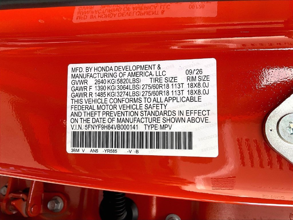 New 2027 Sunset Orange Honda TrailSport Elite Blackout image 17