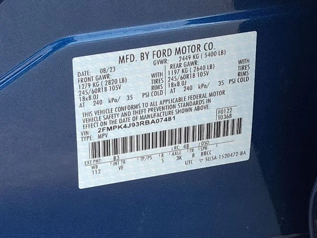 Used 2024 Blue Ford SEL image 38