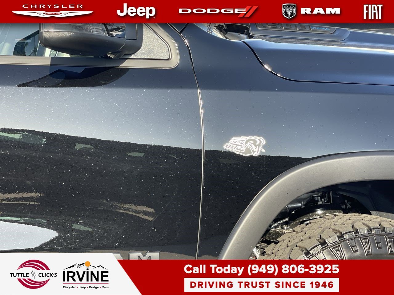 New 2026 Diamond Black Crystal Pearl-Coat Exterior Paint RAM Rebel image 8