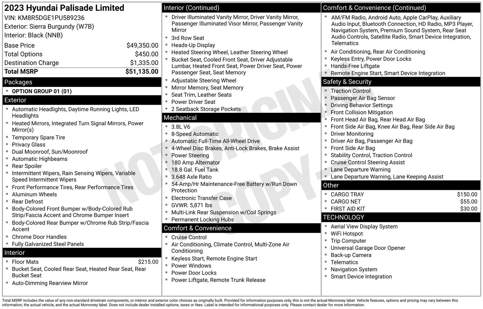 Used 2023 Red Hyundai Limited image 90