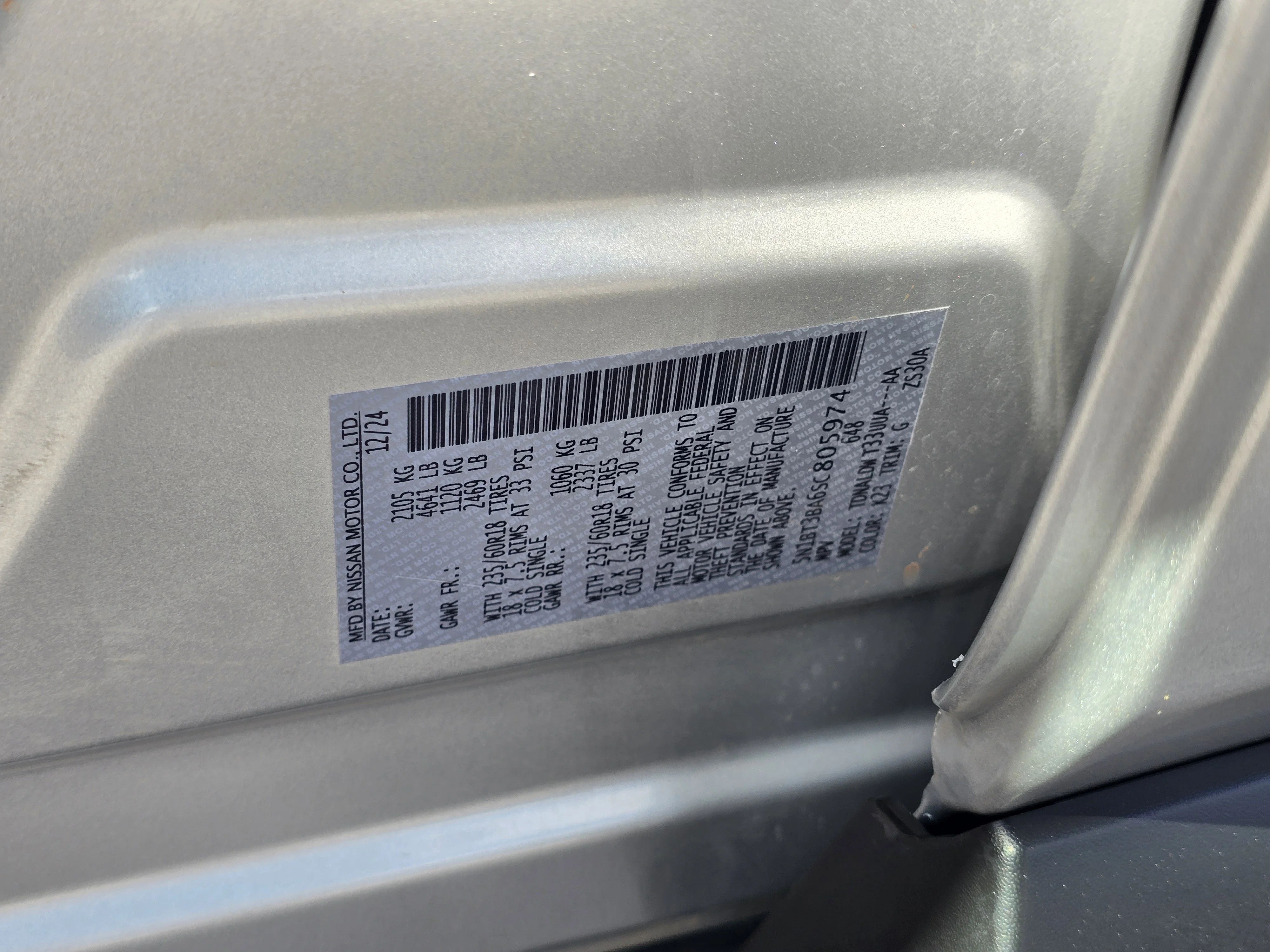 Certified Used 2025 Brilliant Silver Metallic Nissan SV image 33