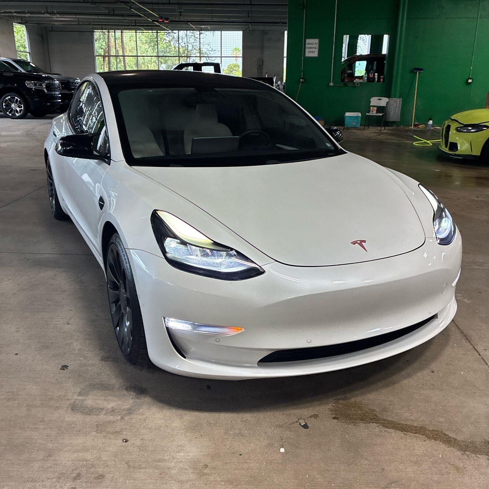 Used 2021 Pearl White Multi-Coat Tesla Performance image 10