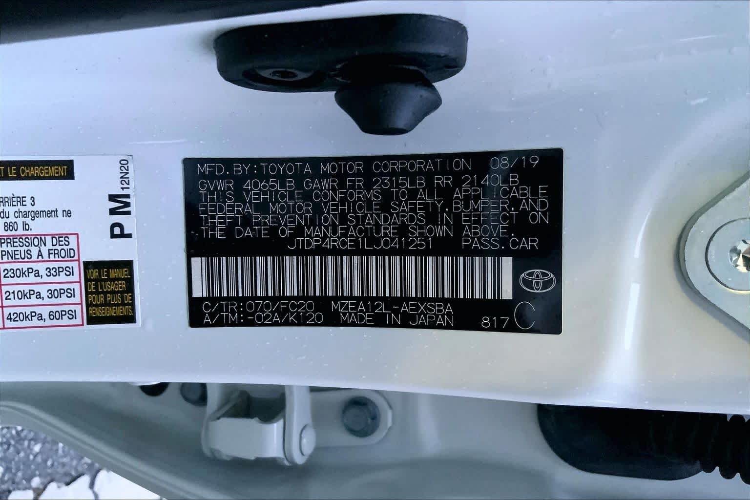 Used 2020 Super White Toyota SE image 30