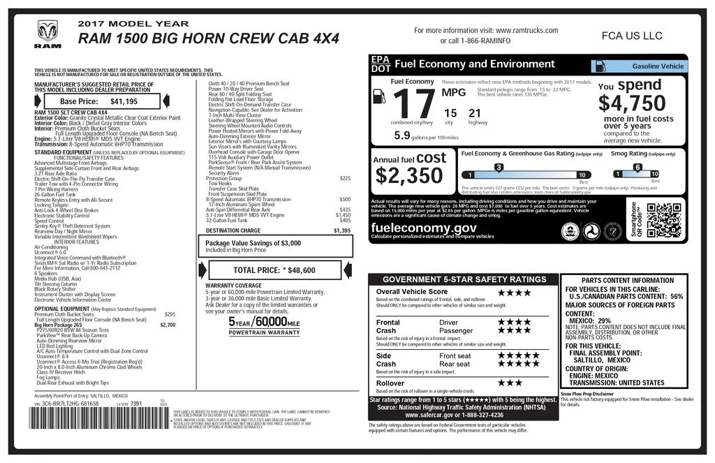 Used 2017 Gray Ram Big Horn image 3