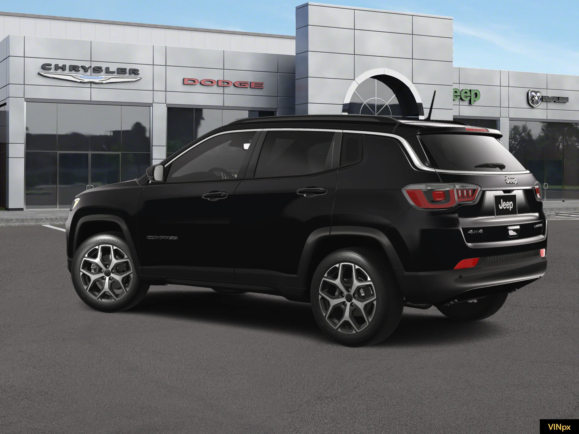 New 2026 Diamond Black Crystal Pearl-Coat Exterior Paint Jeep Limited image 4