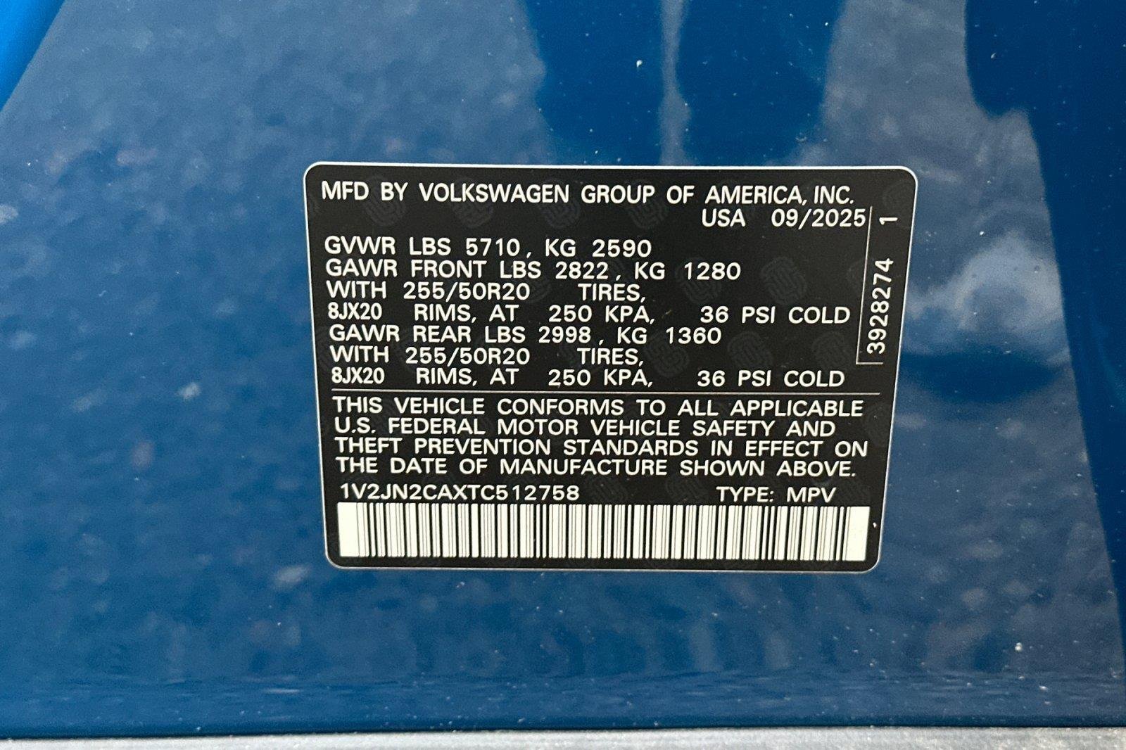 New 2026 Mountain Lake Blue Metallic Volkswagen 2.0T SE w/Technology image 29